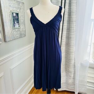 Design History Navy Blue Sundress w Braided Straps